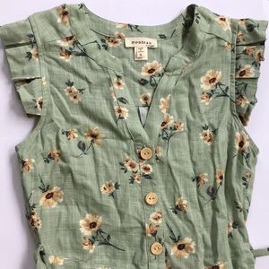 Teal floral dress from Monteau
